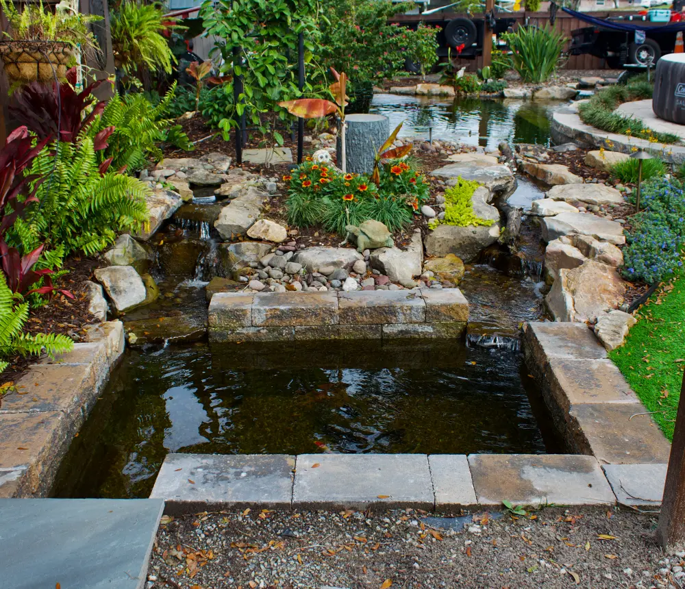 Pond building header