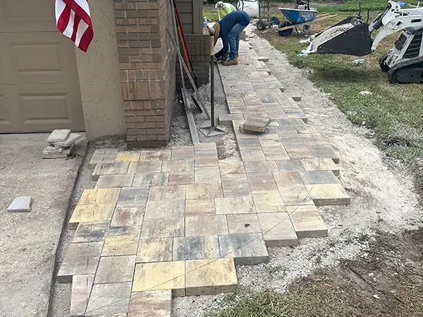 Step 2 - Installing the paver patio