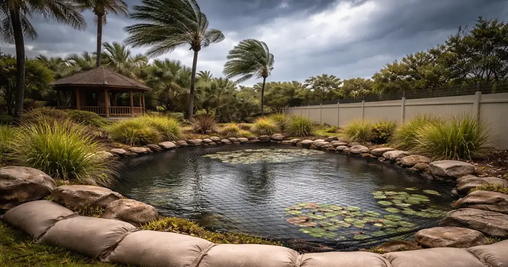 How to Protect a Backyard Pond from Hurricanes